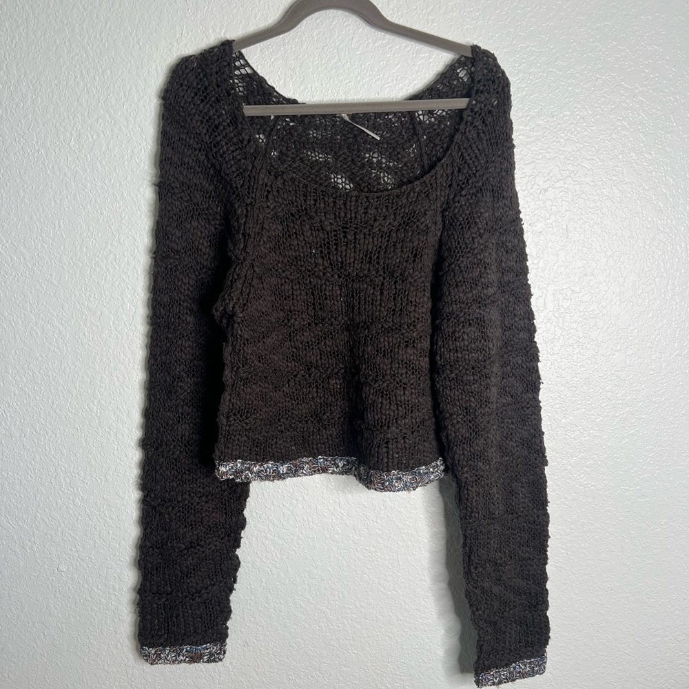 Free People West Palm Sweater Brown Toned Sweater Size Medium